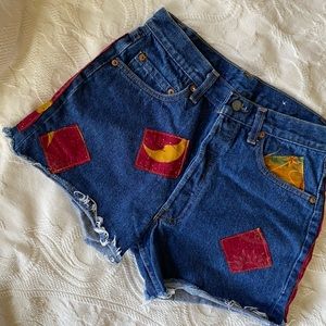 Vintage Up-cycled Levi’s high waste shorts